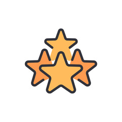 Golden Stars Cluster Symbolizing Excellence Achievement And Top Quality