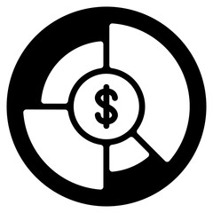 Obraz premium budget glyph icon