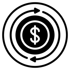 Money Exchange glyph icon