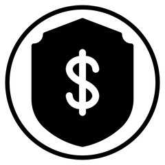 secure payment glyph icon