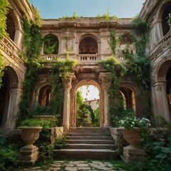 Fototapeta premium the entrance of the monastery