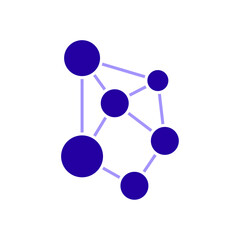 Fototapeta premium Icon a neural network, isolated against a clean background.