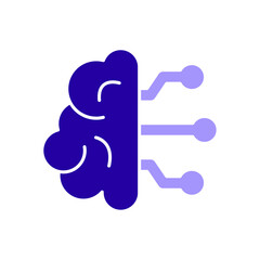 Icon a artificial intelligence, isolated against a clean background.