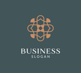 Abstract floral illustration logo design template. Leaf plants and flower concept for natural, organic, lifestyle, cosmetic, spa and other business