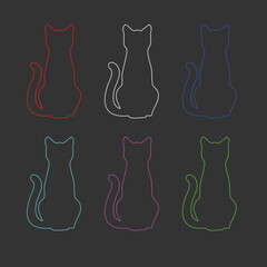 Cat Line  Art Drawing