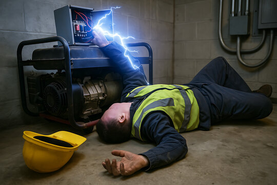 An electrical worker was electrocuted while handling cables during his duties.