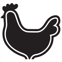 Elegant Silhouette Hen Logo Design: High-Quality Vector Art for Minimalist Branding, Digital Logos, and Modern Creative Projects