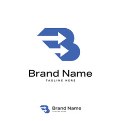 Letter B Arrow Up Logo &ndash; Growth & Progress Symbo