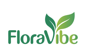 Fototapeta premium Floravibe logo, showcasing a healthy and vibrant brand identity.