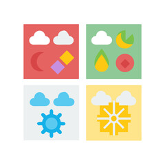 Fototapeta premium set of weather icons