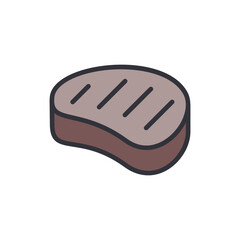 Iconic Graphic Depiction Of Grilled Steak Delights Food Enthusiasts