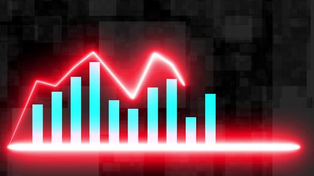 Business growth concept in allusive graph chart showing marketing sales profit increasing to future target . Excellent financial status of corporate business rise up 