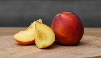 Sweet nectarine natural fruit, fresh dessert fruit, still life
