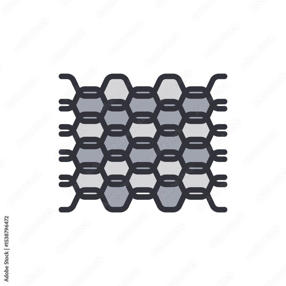Poster abstract hexagon pattern network represents complex interconnectedness