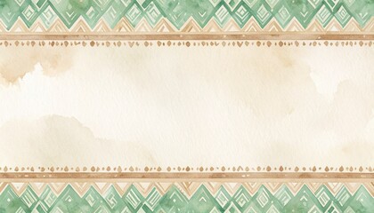 Rustic Boho Watercolor Backdrop Concept. Textured watercolor background with a decorative border design.
