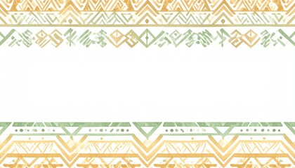 Obraz premium Rustic Boho Watercolor Backdrop Concept. Decorative tribal pattern with earthy tones and geometric shapes.