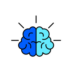 Icon a brain, isolated against a clean background.
