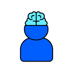 Obraz premium Icon a head, isolated against a clean background.