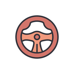 Stylized Vehicle Steering Wheel With Clean Lines And Modern Look