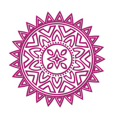 Ornamental Round Lace Pattern with Vintage Floral Mandala Design