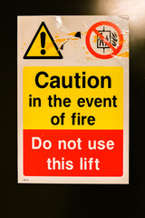 Do not use this lift, London, United Kingdom,  8 January 2025
