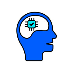 Icon a intellect, isolated against a clean background.