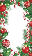 A4 size Beautiful Christmas holiday frame of Christmas
