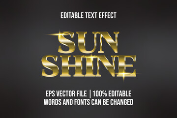 Editable Golden Font Effect for Poster or Branding