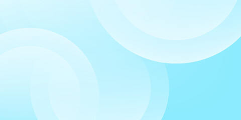 Minimalist banner background, pastel colorful, Light Blue gradations. Circle effect style geometric, abstract background. Vector Illustration