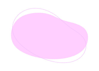 手描きのシンプルでおしゃれな紫色/ピンクの抽象的な形と線 - 液体シェイプの背景や装飾 - Blob