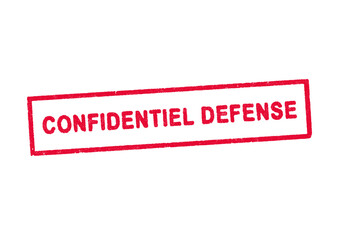 Confidentiel défense en tampon encreur rouge vectoriel