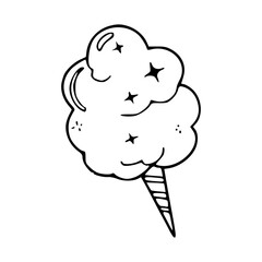 sparkling cotton candy cone