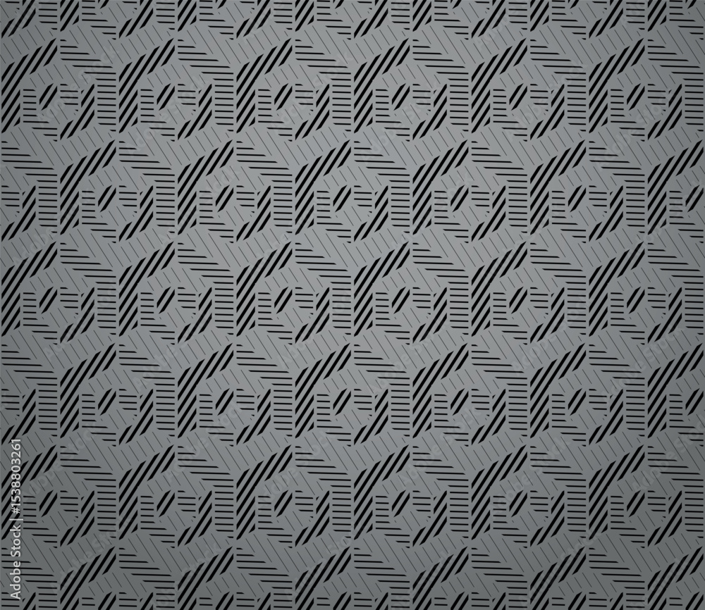 Poster abstract geometric pattern with stripes, lines. seamless vector background. gray and black ornament.