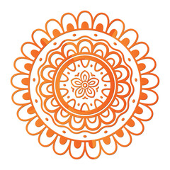 Ornamental Floral Lace Pattern with Round Mandala Design Vector illustrations