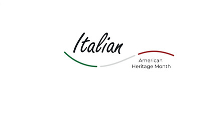 Italian American Heritage Month, Italian flag and pattern in Italian flag colors, realistic vector illustration