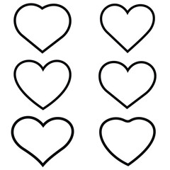 heart icons set 108