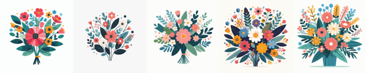 vector of a flower bouquet