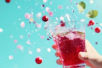 
The drink is garnished with a sprinkle of sugar
