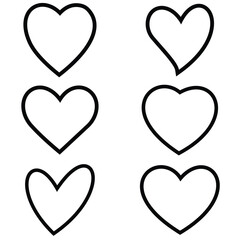 heart icons set 109