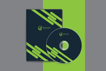 Modern business DVD case and disc label template design