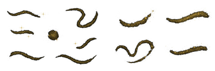 Creative gold glitter designs for crafts and decorations, perfect for various artistic projects