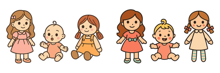 Children playfully interacting together in a joyful and colorful illustration of diverse characters