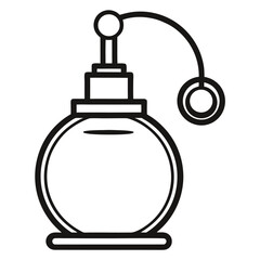  Vintage Perfume Bottle Outline with Atomizer Bulb