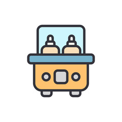 Stylized Icon Of Double Baby Bottle Warmer For Infant Nutrition