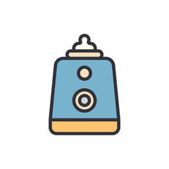 Stylized Baby Bottle Icon With Modern Aesthetic And Gentle Hues