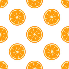 Seamless pattern with orange fruit.