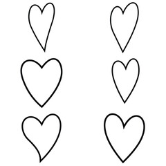 heart icons set 112