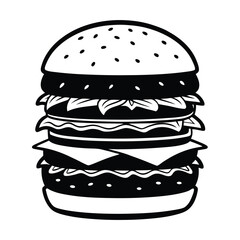 Layered Cheeseburger Vector Icon