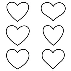 heart icons set 114
