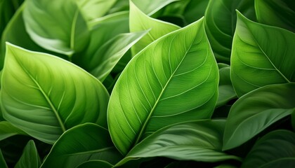 Fototapeta premium close up of green leaves